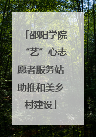邵阳学院“艺”心志愿者服务站助推和美乡村建设