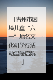 青州市困境儿童“六一”地名文化研学行活动温暖启航