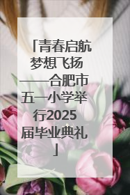 青春启航 梦想飞扬——合肥市五一小学举行2025届毕业典礼