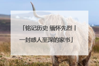 铭记历史 缅怀先烈丨一封感人至深的家书