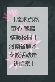魔术点亮童心 豫疆情暖校园丨河南省魔术支教活动走进哈密
