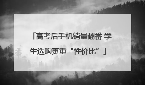 高考后手机销量翻番 学生选购更重“性价比”
