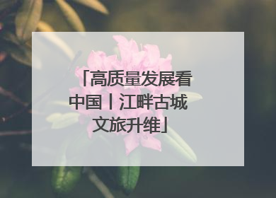 高质量发展看中国丨江畔古城 文旅升维
