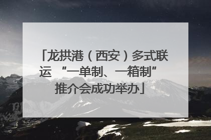 龙拱港（西安）多式联运 “一单制、一箱制” 推介会成功举办