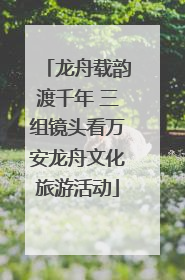 龙舟载韵渡千年 三组镜头看万安龙舟文化旅游活动