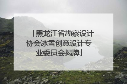黑龙江省勘察设计协会冰雪创意设计专业委员会揭牌