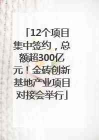 12个项目集中签约，总额超300亿元！金砖创新基地产业项目对接会举行