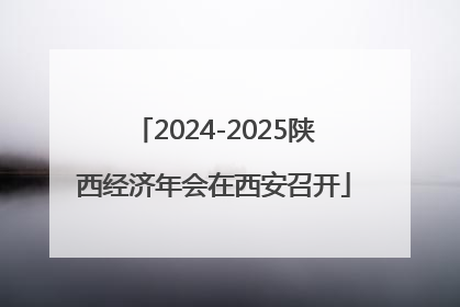 2024-2025陕西经济年会在西安召开