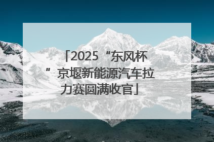 2025“东风杯”京堰新能源汽车拉力赛圆满收官