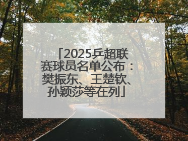 2025乒超联赛球员名单公布：樊振东、王楚钦、孙颖莎等在列