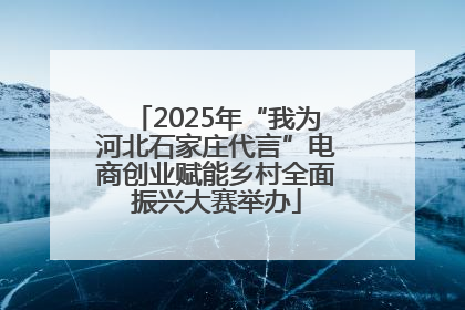 2025年“我为河北石家庄代言”电商创业赋能乡村全面振兴大赛举办