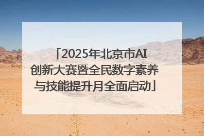 2025年北京市AI创新大赛暨全民数字素养与技能提升月全面启动