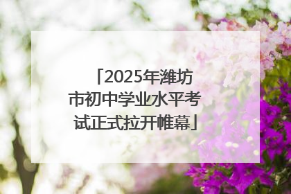 2025年潍坊市初中学业水平考试正式拉开帷幕