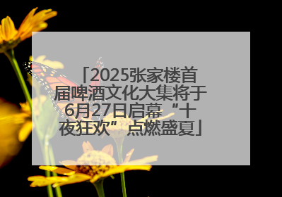2025张家楼首届啤酒文化大集将于6月27日启幕“十夜狂欢”点燃盛夏