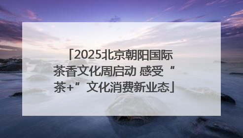 2025北京朝阳国际茶香文化周启动 感受“茶+”文化消费新业态
