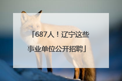 687人！辽宁这些事业单位公开招聘