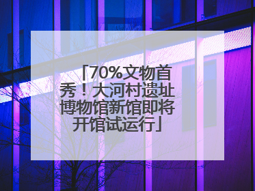 70%文物首秀！大河村遗址博物馆新馆即将开馆试运行