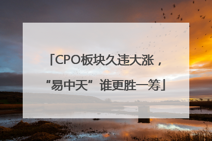 CPO板块久违大涨，“易中天”谁更胜一筹
