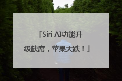 Siri AI功能升级缺席，苹果大跌！